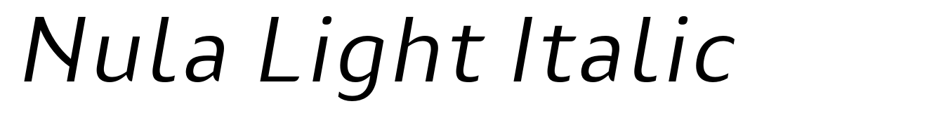Nula Light Italic